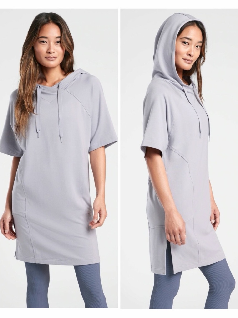 Athleta Cabana Tunic Hoodie Sweatshirt Muted Lilac